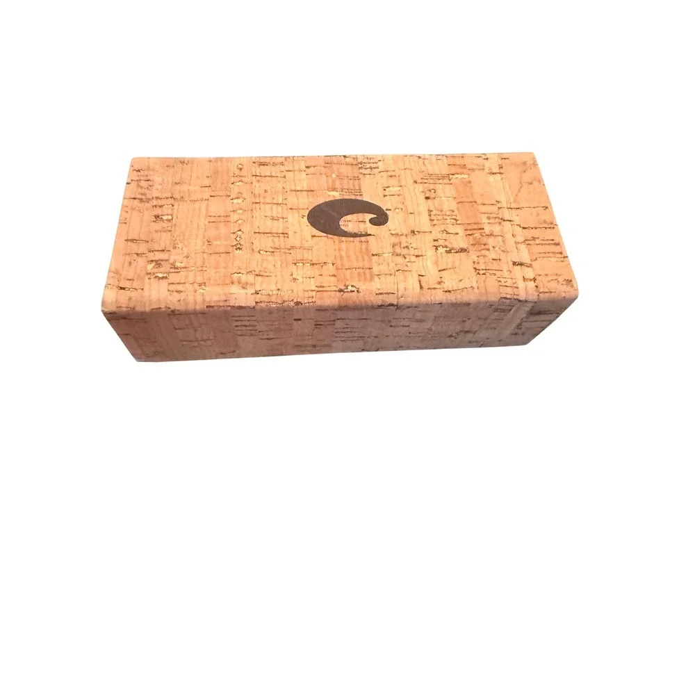 Costa‎ Del Mar Sunglasses Case Tan Natural Cork Foldable Collapsible Magnetic